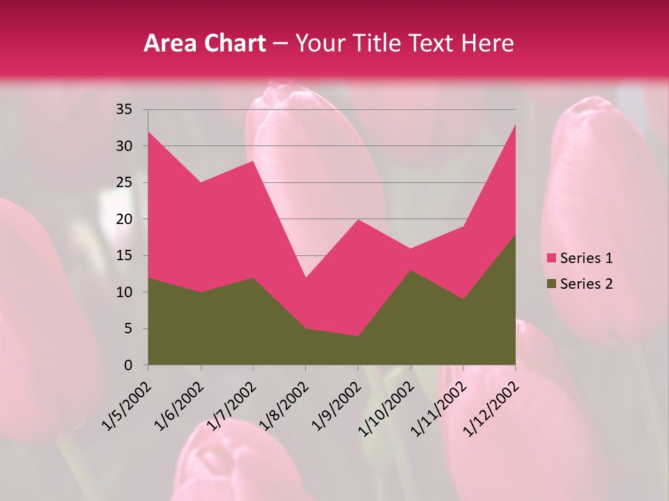 April Natural Tulip PowerPoint Template