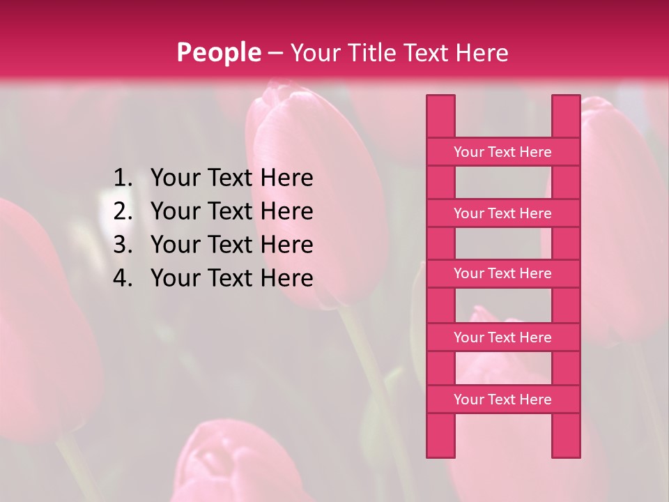 April Natural Tulip PowerPoint Template