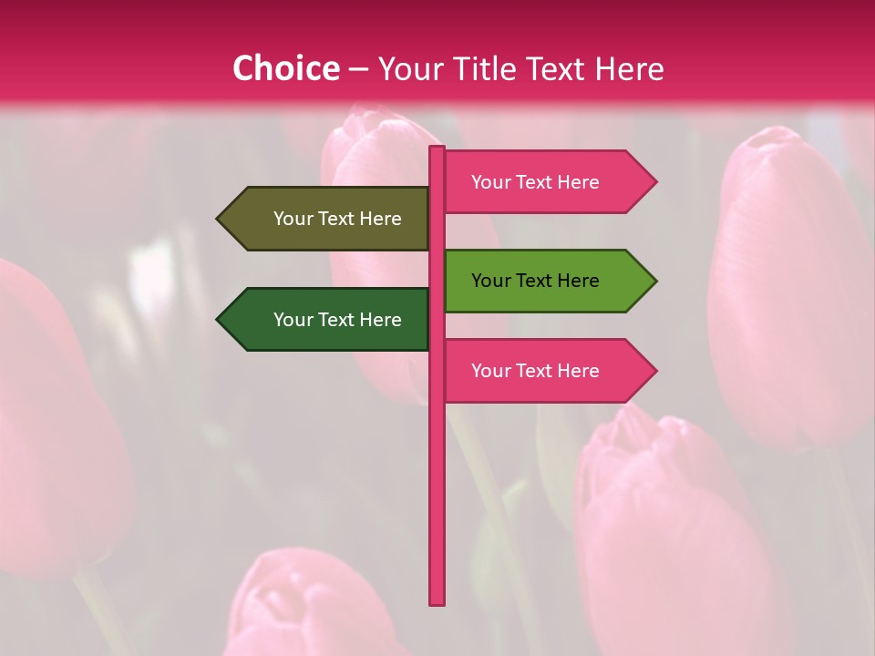 April Natural Tulip PowerPoint Template