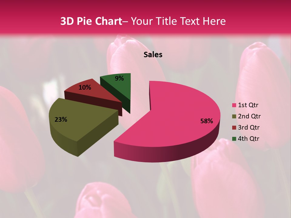 April Natural Tulip PowerPoint Template