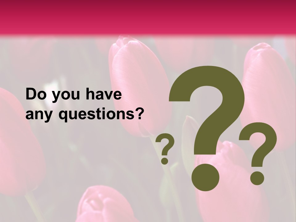 April Natural Tulip PowerPoint Template