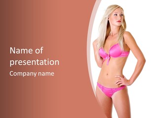 Model Copy Space Girl PowerPoint Template