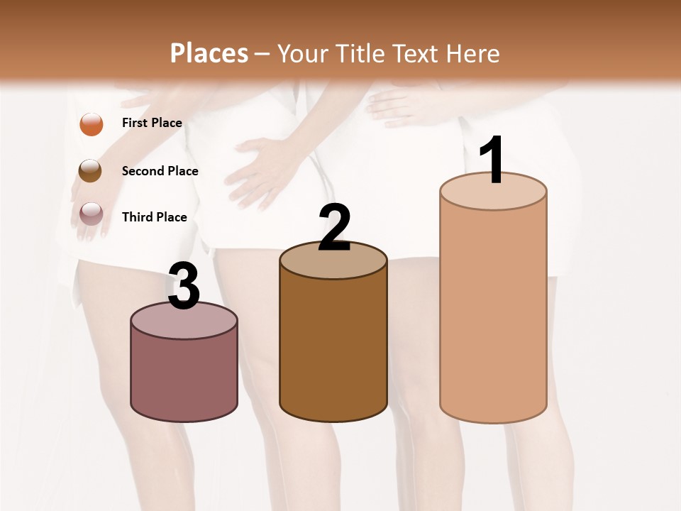 Abreast Pose Womanhood PowerPoint Template