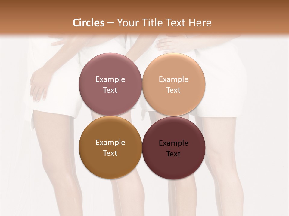 Abreast Pose Womanhood PowerPoint Template