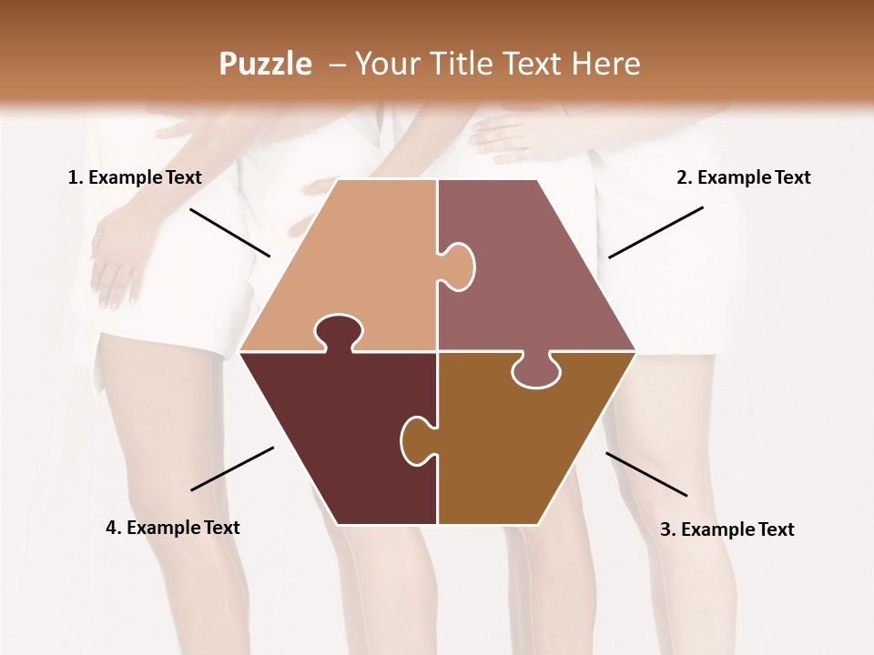 Abreast Pose Womanhood PowerPoint Template