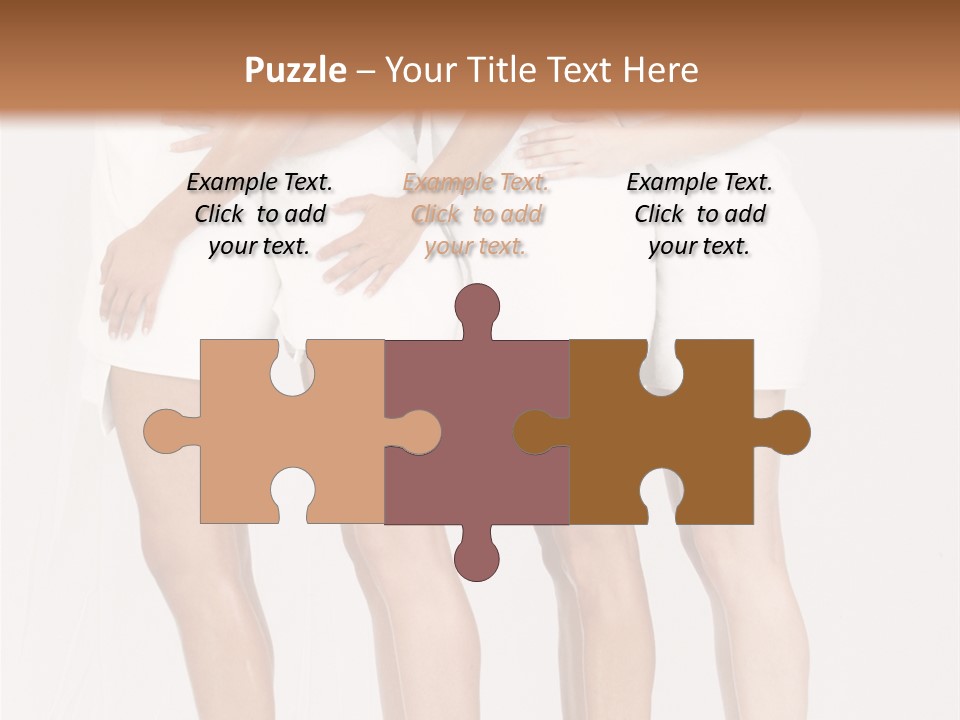 Abreast Pose Womanhood PowerPoint Template