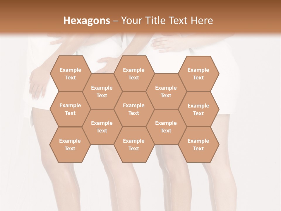 Abreast Pose Womanhood PowerPoint Template