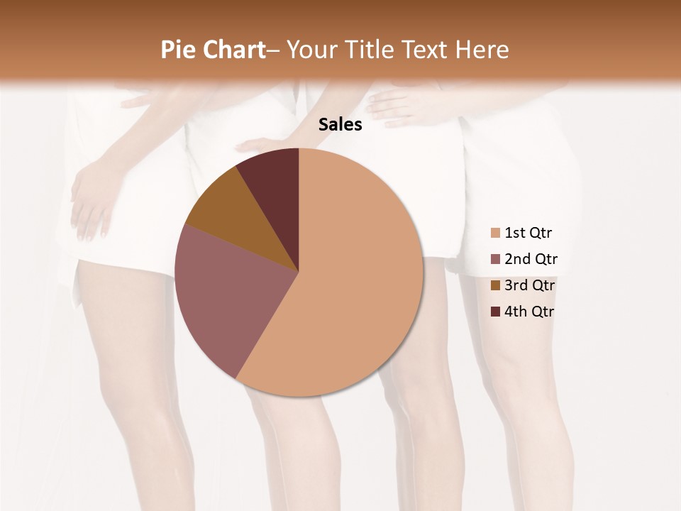 Abreast Pose Womanhood PowerPoint Template