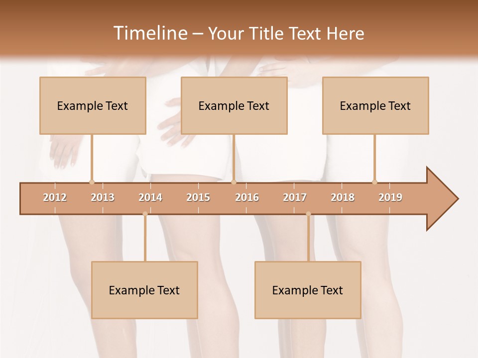 Abreast Pose Womanhood PowerPoint Template