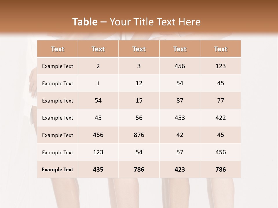 Abreast Pose Womanhood PowerPoint Template