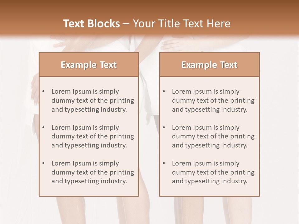 Abreast Pose Womanhood PowerPoint Template