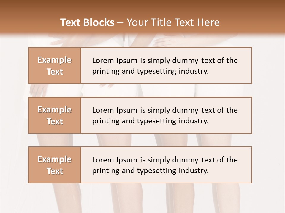 Abreast Pose Womanhood PowerPoint Template