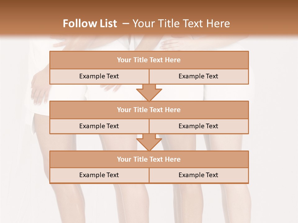 Abreast Pose Womanhood PowerPoint Template