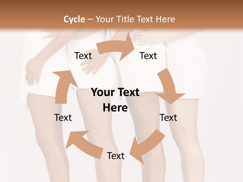 Abreast Pose Womanhood PowerPoint Template