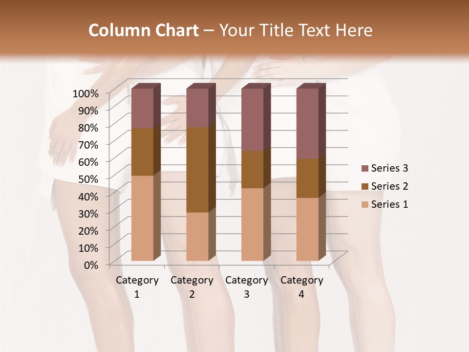 Abreast Pose Womanhood PowerPoint Template
