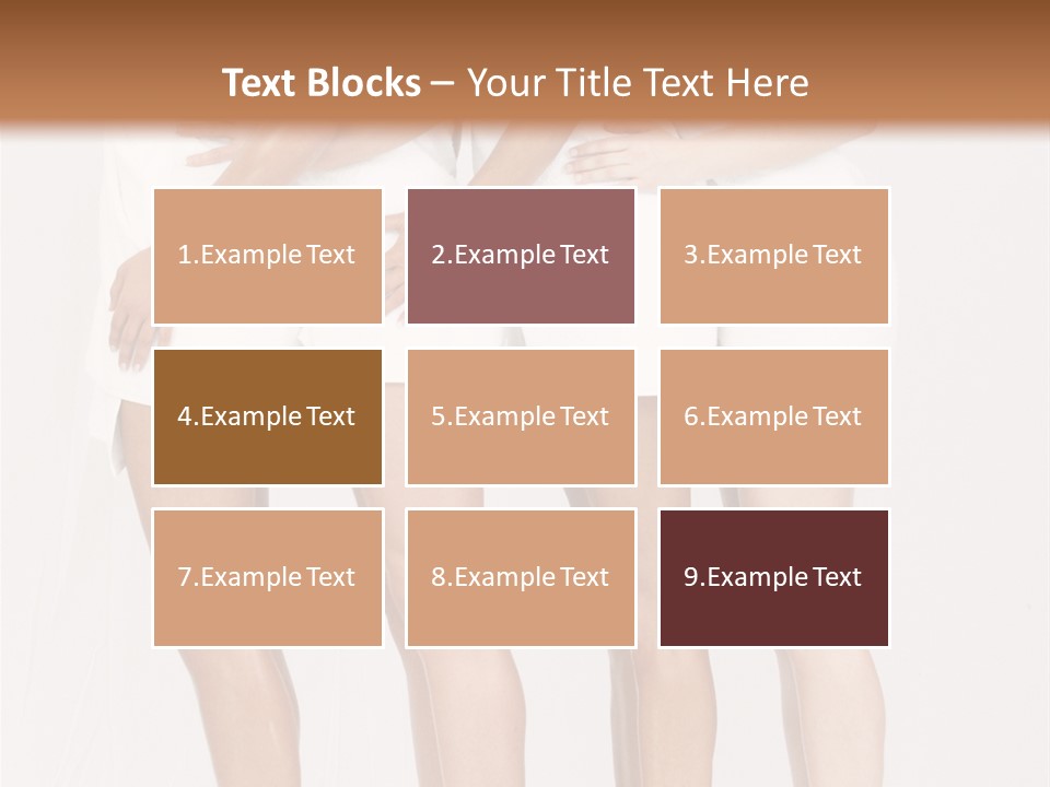 Abreast Pose Womanhood PowerPoint Template