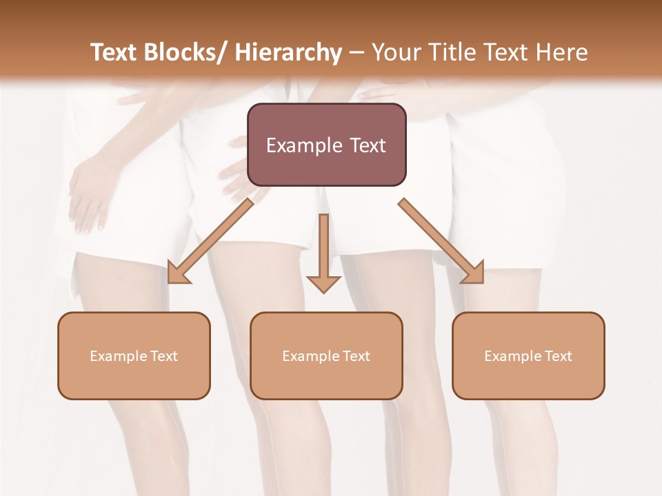 Abreast Pose Womanhood PowerPoint Template