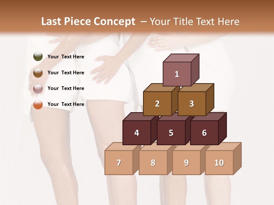 Abreast Pose Womanhood PowerPoint Template