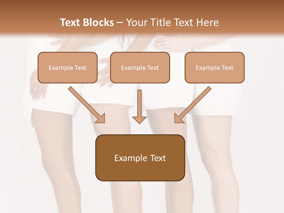 Abreast Pose Womanhood PowerPoint Template