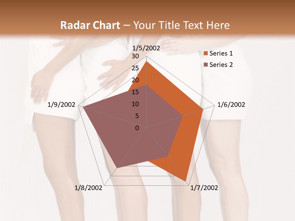 Abreast Pose Womanhood PowerPoint Template
