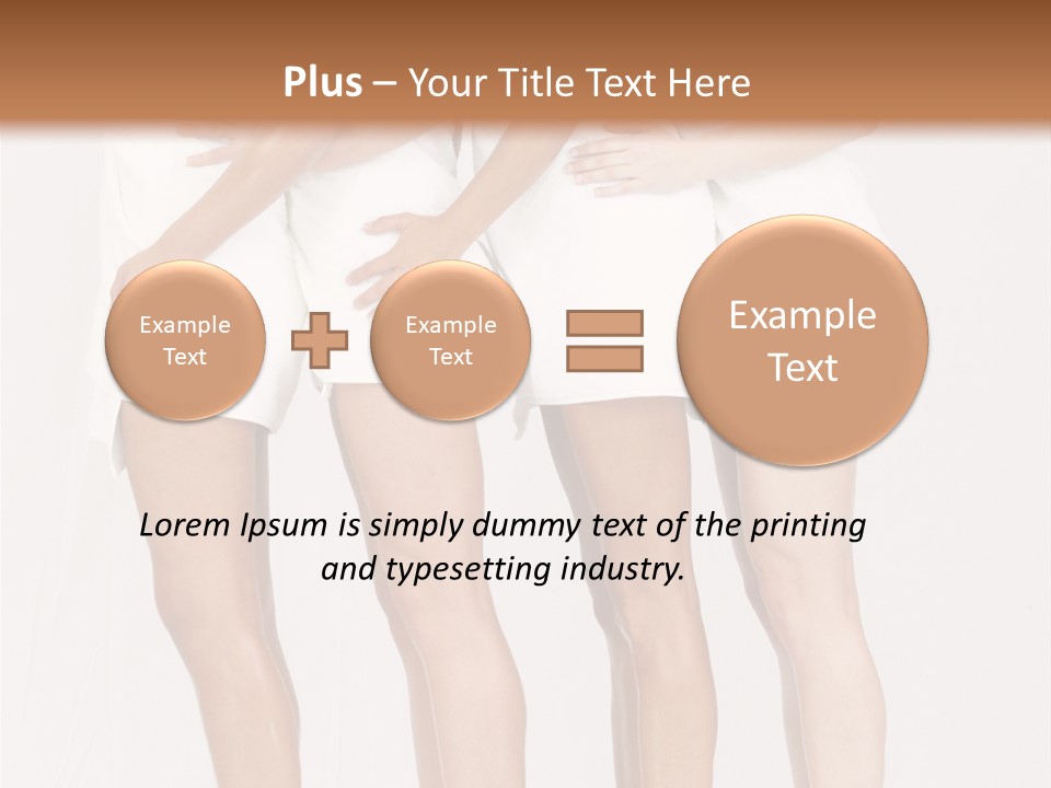 Abreast Pose Womanhood PowerPoint Template