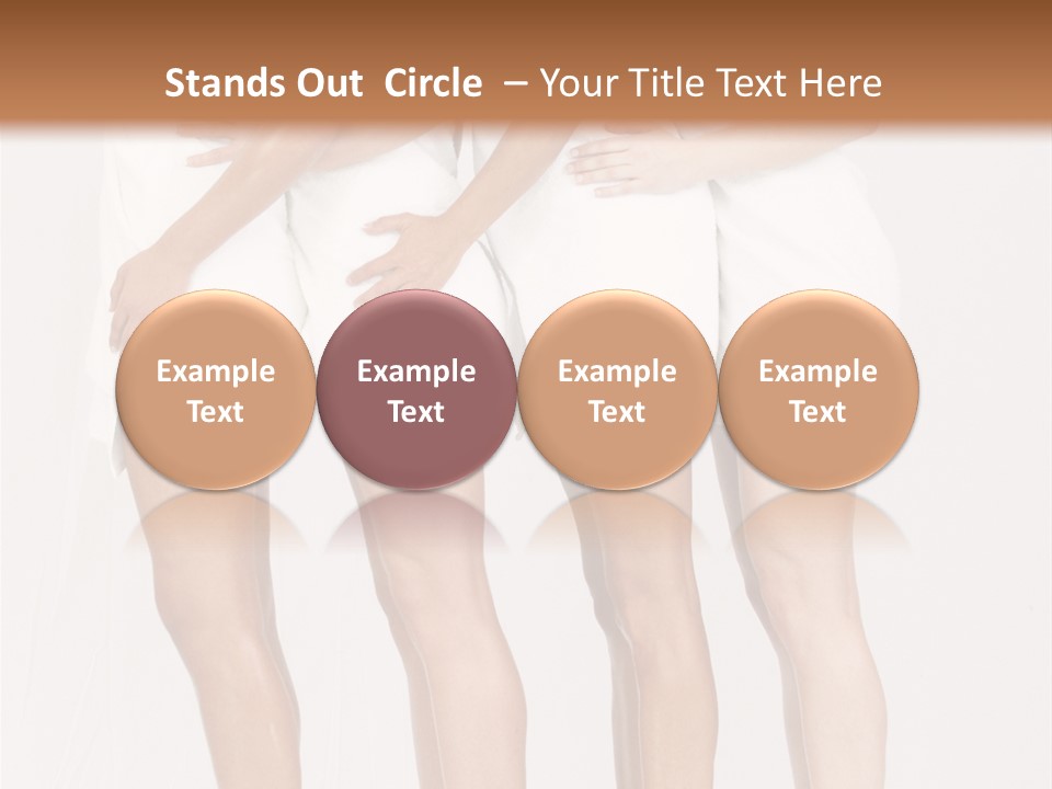 Abreast Pose Womanhood PowerPoint Template