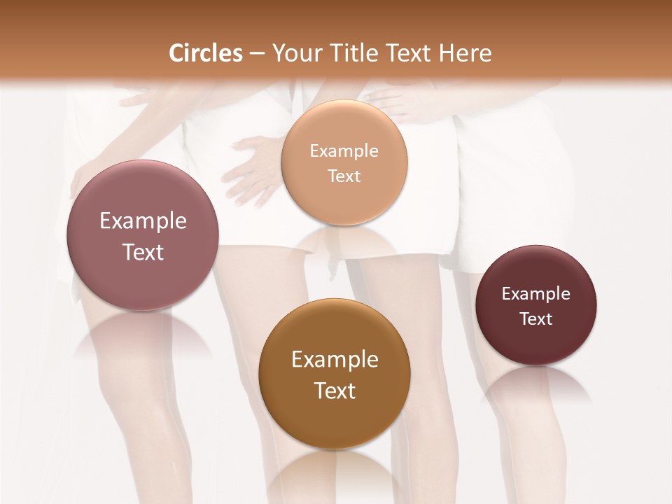 Abreast Pose Womanhood PowerPoint Template