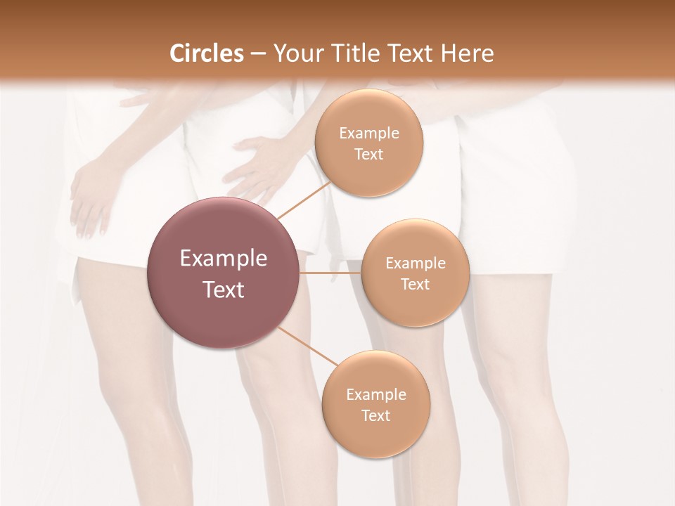 Abreast Pose Womanhood PowerPoint Template