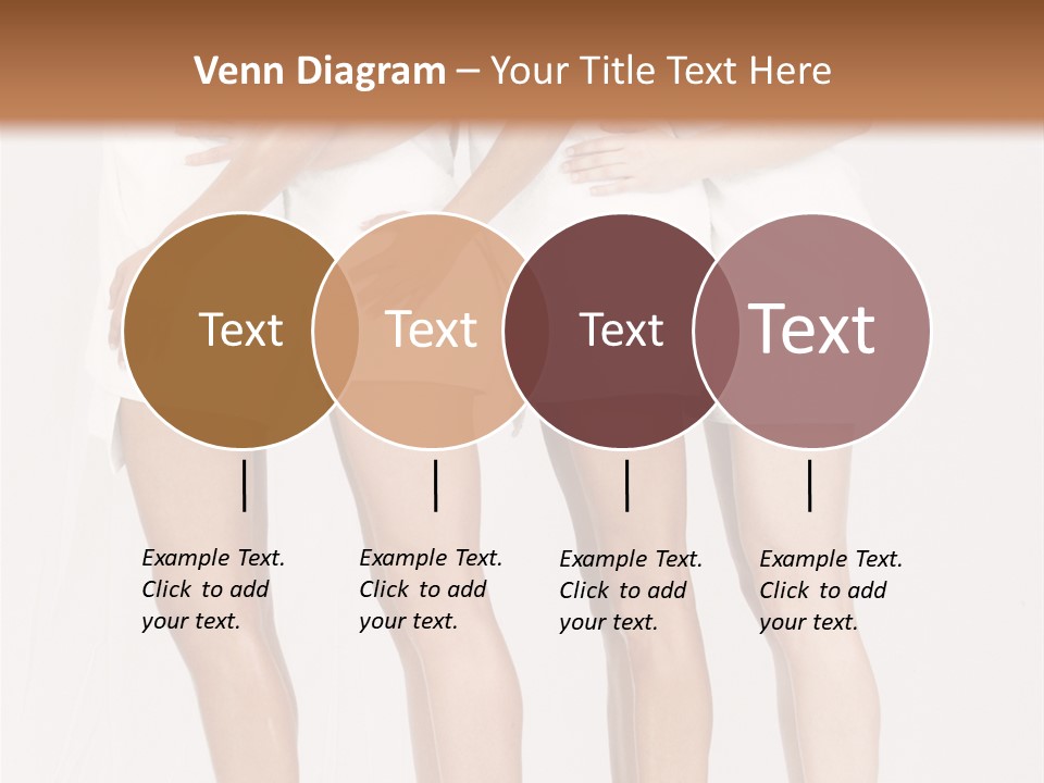 Abreast Pose Womanhood PowerPoint Template