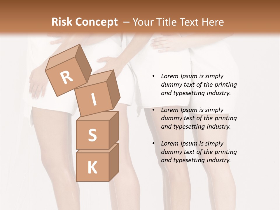 Abreast Pose Womanhood PowerPoint Template