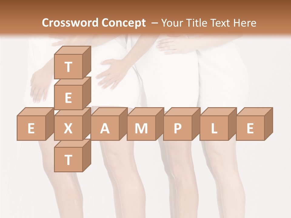 Abreast Pose Womanhood PowerPoint Template