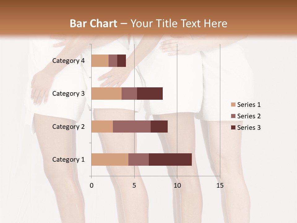 Abreast Pose Womanhood PowerPoint Template
