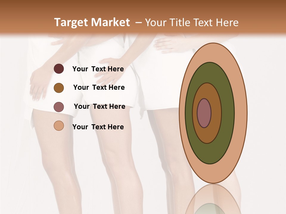 Abreast Pose Womanhood PowerPoint Template