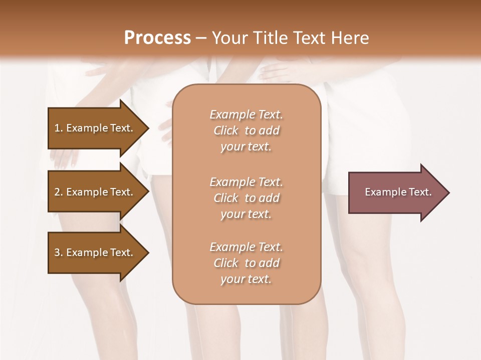 Abreast Pose Womanhood PowerPoint Template