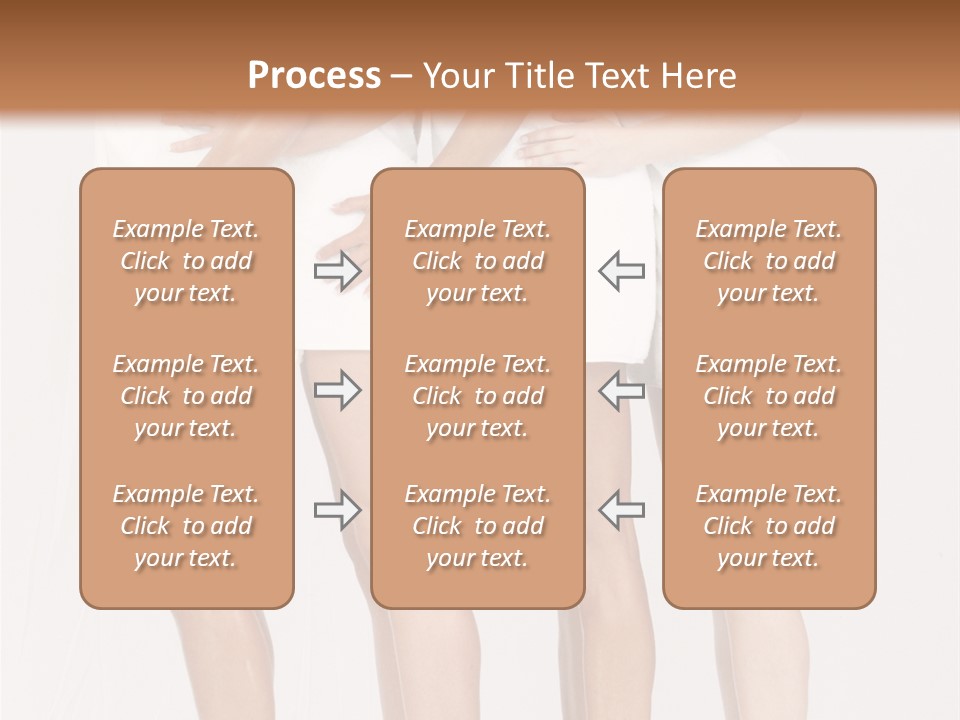 Abreast Pose Womanhood PowerPoint Template