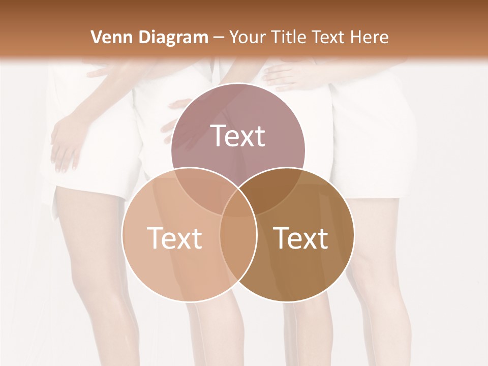 Abreast Pose Womanhood PowerPoint Template