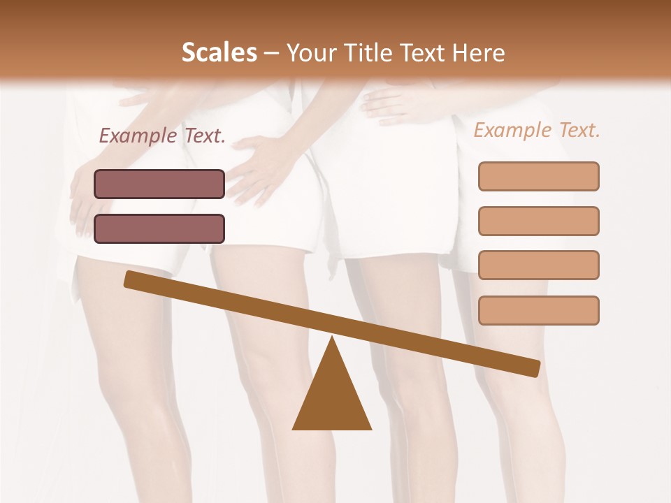 Abreast Pose Womanhood PowerPoint Template