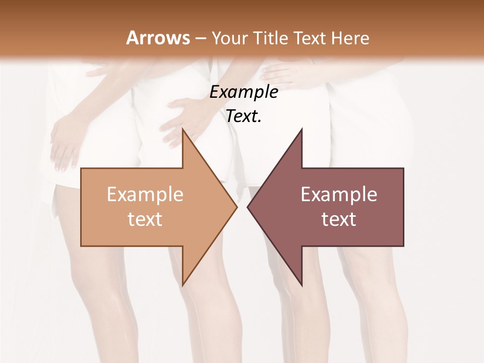 Abreast Pose Womanhood PowerPoint Template