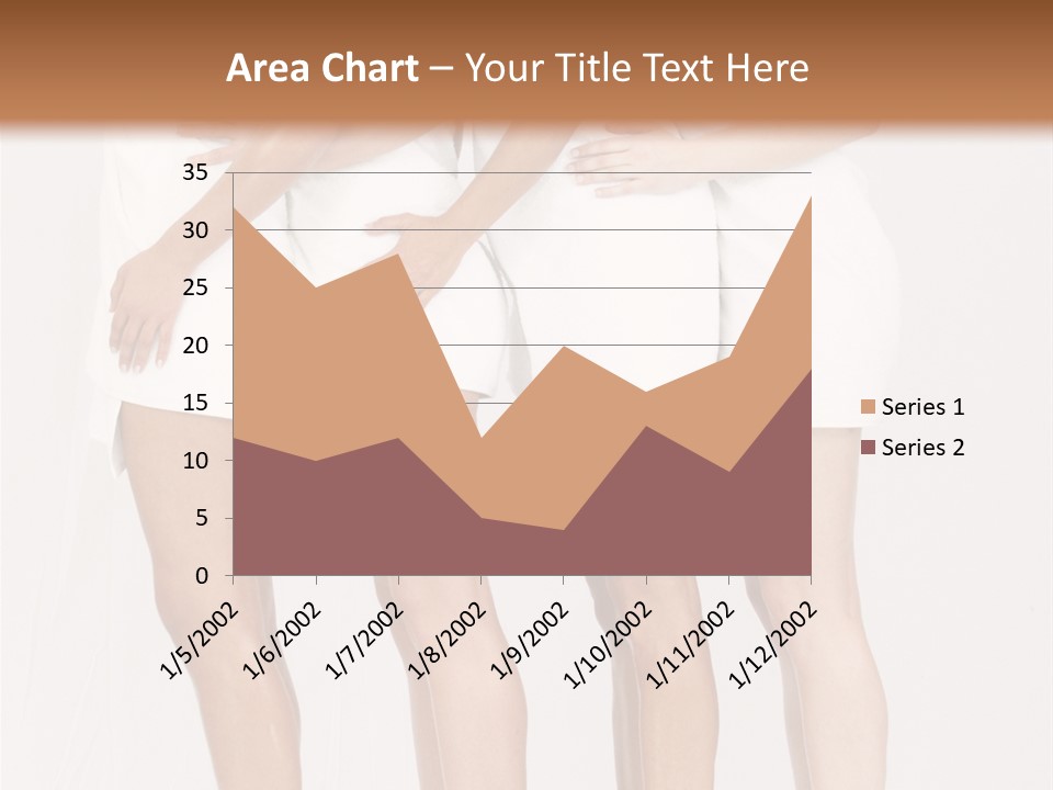 Abreast Pose Womanhood PowerPoint Template