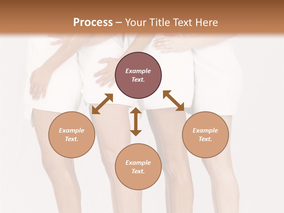 Abreast Pose Womanhood PowerPoint Template