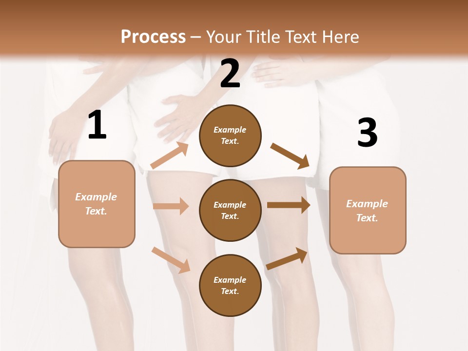 Abreast Pose Womanhood PowerPoint Template