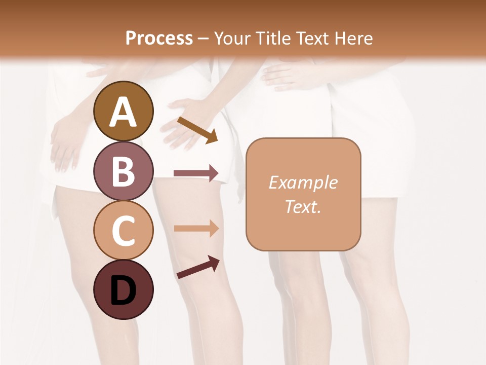 Abreast Pose Womanhood PowerPoint Template