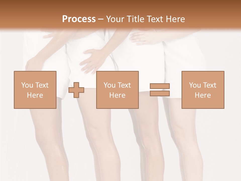 Abreast Pose Womanhood PowerPoint Template