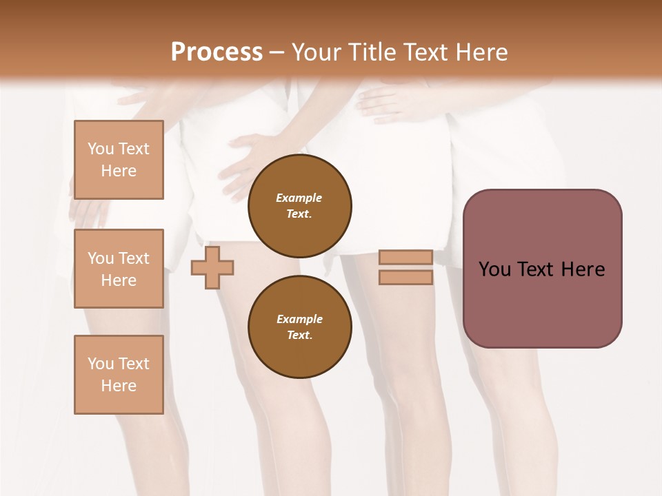 Abreast Pose Womanhood PowerPoint Template