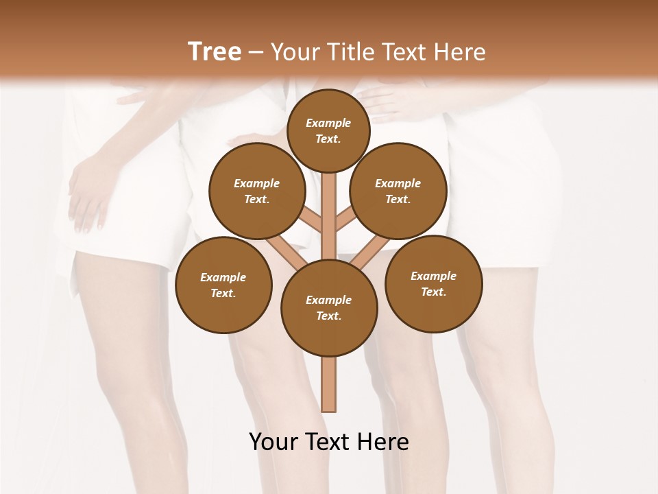 Abreast Pose Womanhood PowerPoint Template