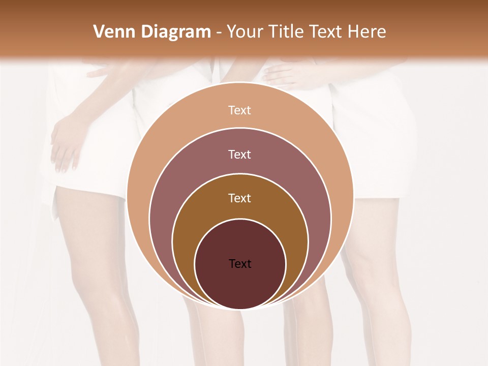 Abreast Pose Womanhood PowerPoint Template