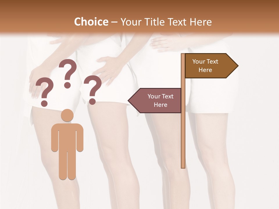 Abreast Pose Womanhood PowerPoint Template
