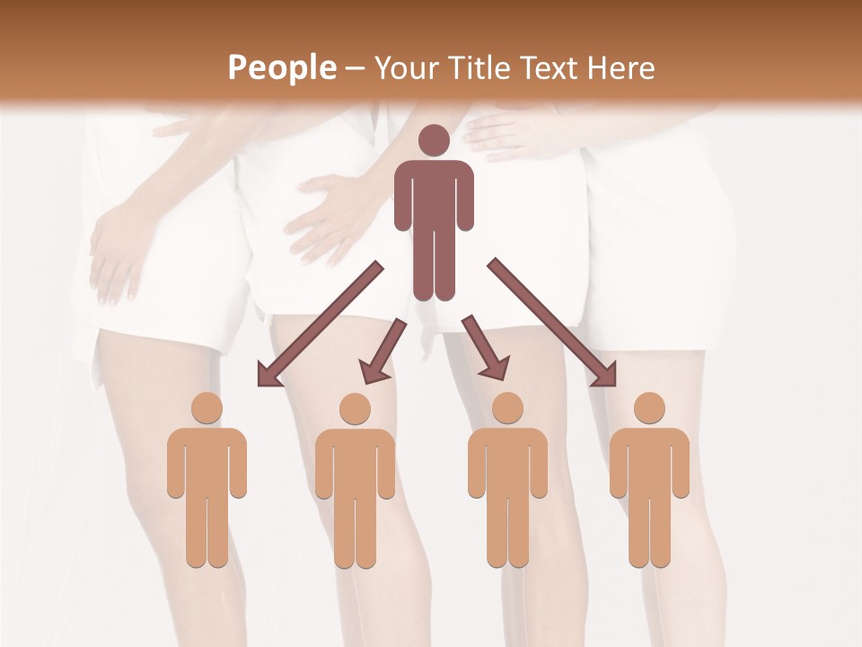 Abreast Pose Womanhood PowerPoint Template