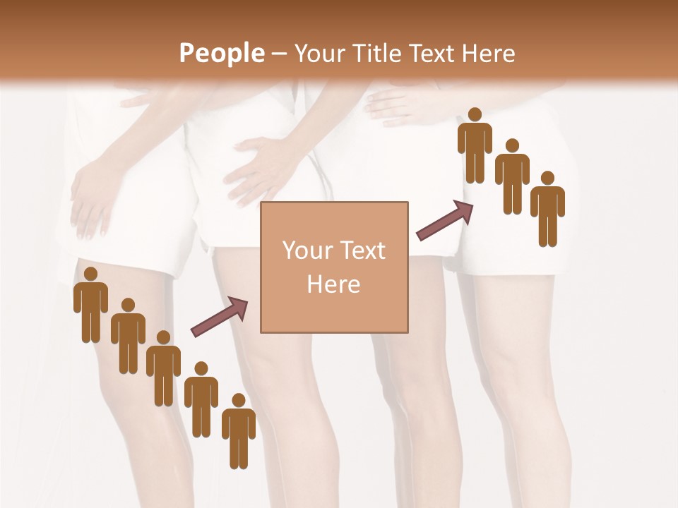 Abreast Pose Womanhood PowerPoint Template