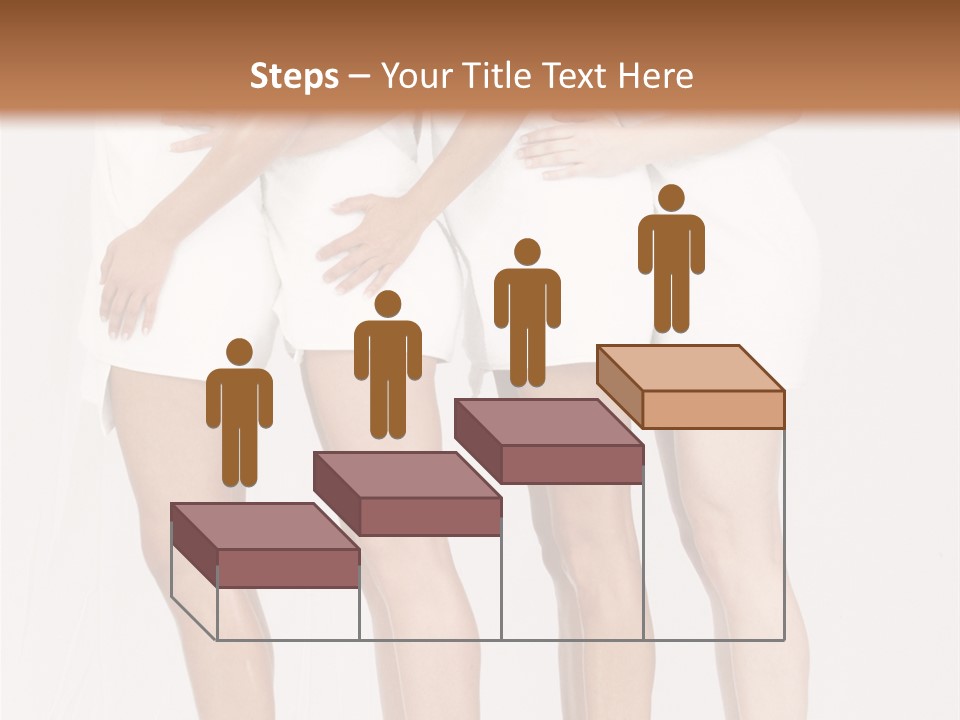 Abreast Pose Womanhood PowerPoint Template